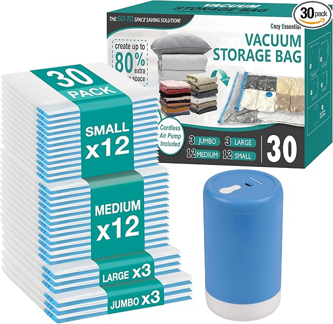 Cozy Essential Travel Vacuum Storage Bags by CozyEssential