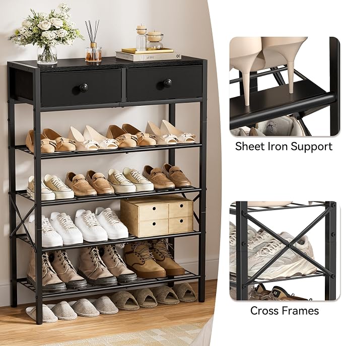 Shoe Rack for Entryway, 5 Tier Shoe Organizer - Image 6