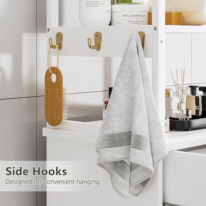 VECELO 53" Tilt Out Laundry Hamper, Tall Bathroom Cabinet - Image 4