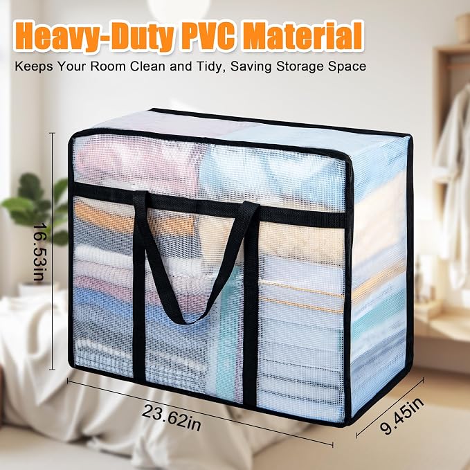 6 Pack Clear Blanket Storage Bags - Image 2