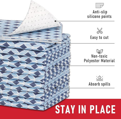 Cooyes 12 Pack Cloth Shelf Liners 17.7" × 36", Non-Slip Refrigerator Liners - Image 4