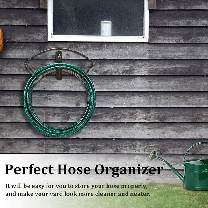 Eastrans Wall Mounted Garden Hose Holder Hold 125ft 3/4" Hose, Durable and - Image 6