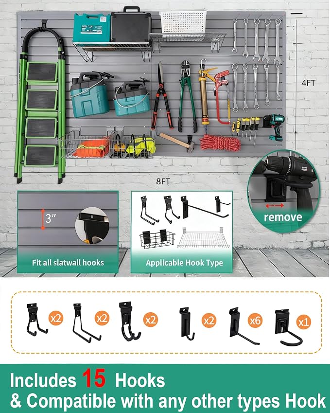 Slat Wall Paneling Garage Slat Wall Storage Systems - Image 2