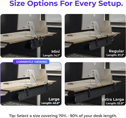 Ascrono Original No Drill Under Desk Cable Management Tray 40.6" - Image 4