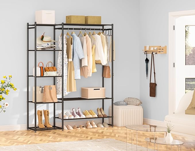 Closet Wardrobe, Closet Organizers and Storage System, Metal Clothes Rack | All - Image 5