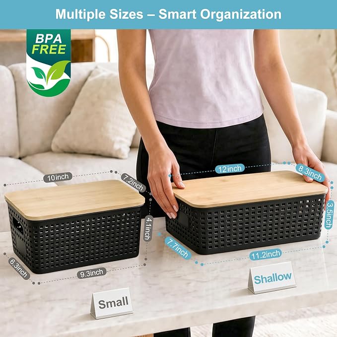 Bagnizer 4 Pack Plastic Storage Bins - Image 9