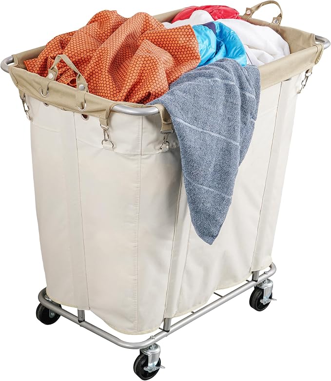 PLKOW Laundry Cart with Wheels 320L Large Rolling Laundry Cart by PLKOW