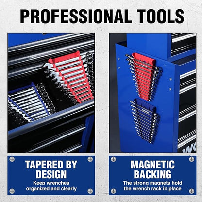 WORKPRO 4-Pack Magnetic Wrench Organizer, 12-Piece Wrench Holder Set - Image 8
