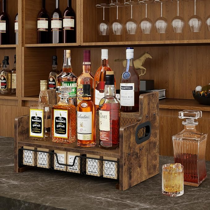 Homode Coffee Syrup Rack Organizer, 3-Tier 8 Bottles Syrup Holder Stand - Image 3