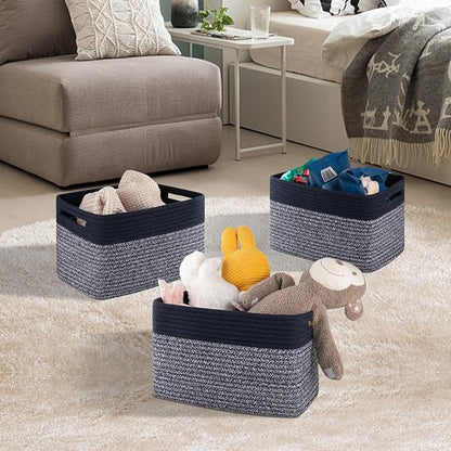 4 Pack Storage Baskets for Organizing, Woven Baskets for Shelves - Image 4