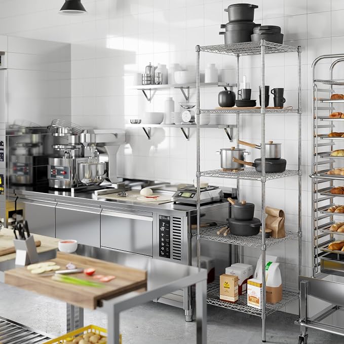 24" Deep x 24" Wide x 86" Height Wire Shelving Kit | 5-Tier | NSF Commercial - Image 7
