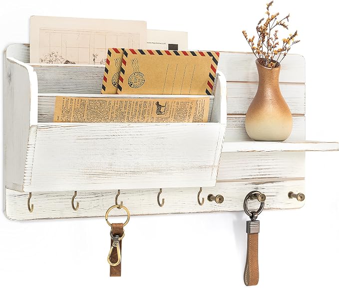 Rebee Vision Pine Wood Key Holder Wall Mount by REBEEVISION