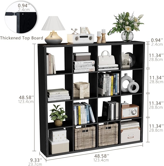 VDNEND Cube Storage Organizer Bookcase, Decorative 11 inch Open Back Cubical - Image 2