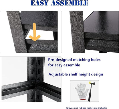 32" W Garage Shelving, 900LBS Loads Adjustable Garage Storage Shelves, 3-Tier - Image 4