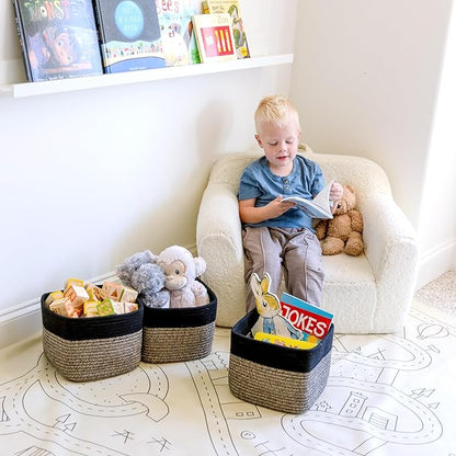 NaturalCozy Storage Cubes 9”x9”x7”Cotton Rope Woven Baskets - Image 4