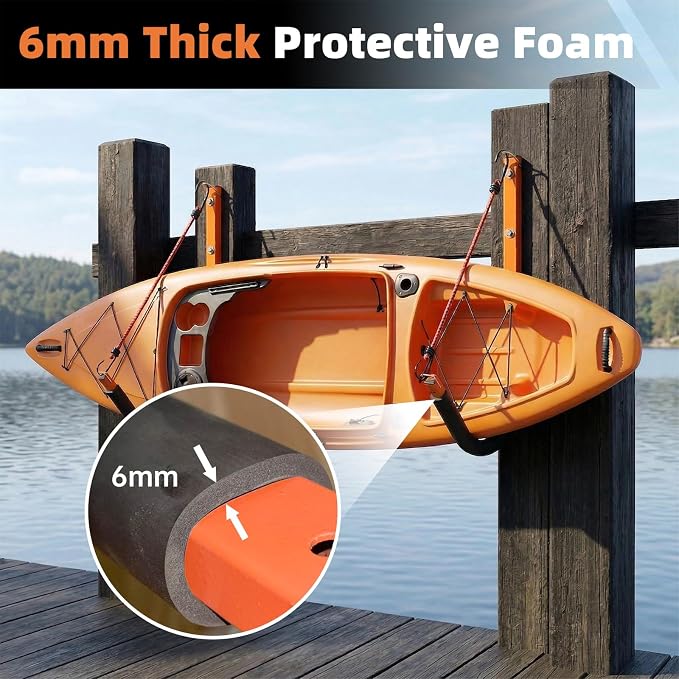 Large Heavy Duty Kayak Wall Mount & Kayak Storage Rack, Garage Hooks - Image 6
