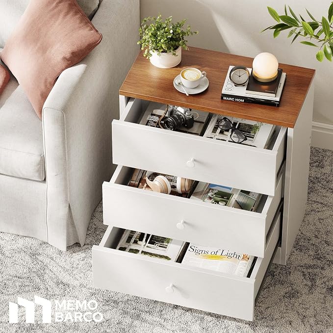 Nightstand, Farmhouse Wood Night Stand - Image 7