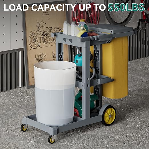 YITAHOME 3-Shelf Cleaning Carts on Wheels, - Image 5
