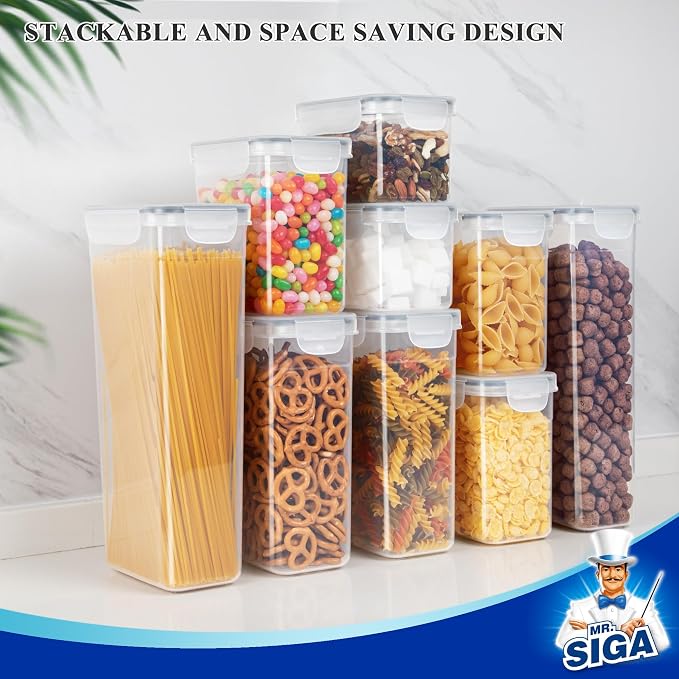 MR.SIGA 16 Pack Airtight Food Storage Container Set, BPA Free Kitchen Pantry - Image 6