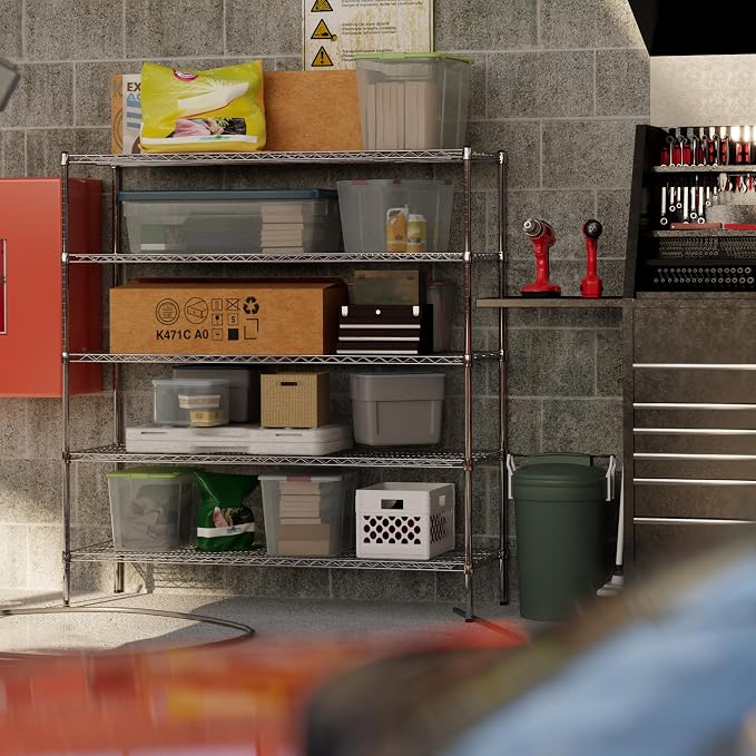 21" Deep x 60" Wide x 64" Height Wire Shelving Kit | 5-Tier | NSF Commercial - Image 8