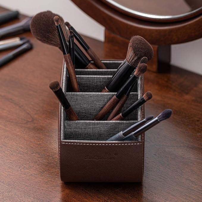 Wide Remote Control Holder, PU Leather Organizer Box - Image 6