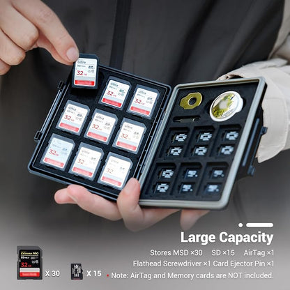 JJC 45 Slots Memory Card Case for 30 Micro SD and 15 SD Cards - Image 2