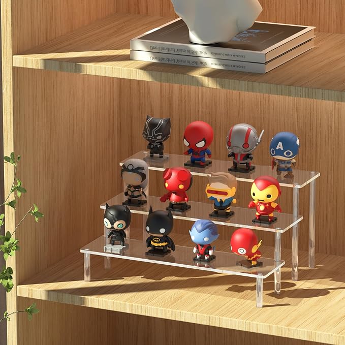 Acrylic Display Risers, 3 Tier Perfume Organizer Stand, Large Shelf Risers - Image 7