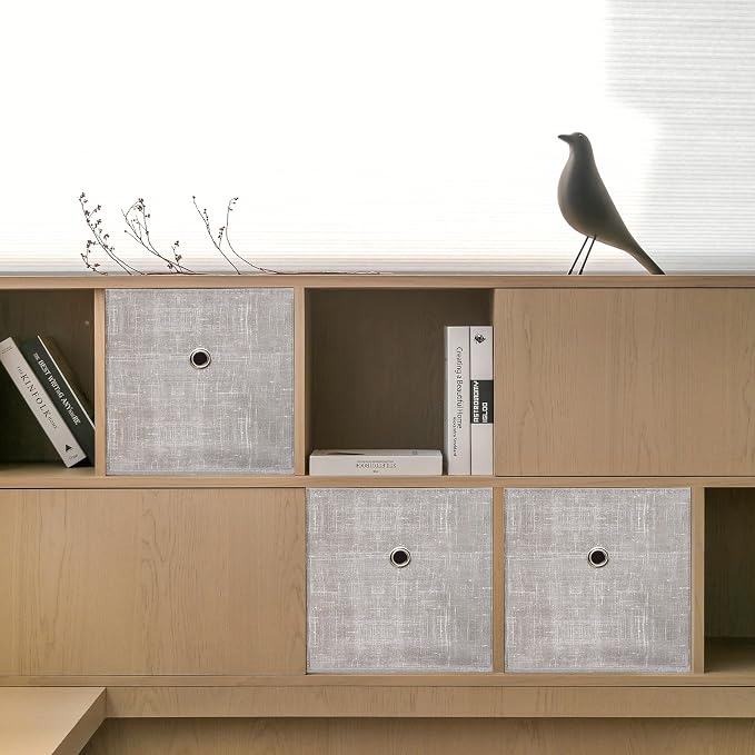 Foldable Storage Cubes Bins, 11 Inch Cloth Storage Cube Fabric Storage Box - Image 4
