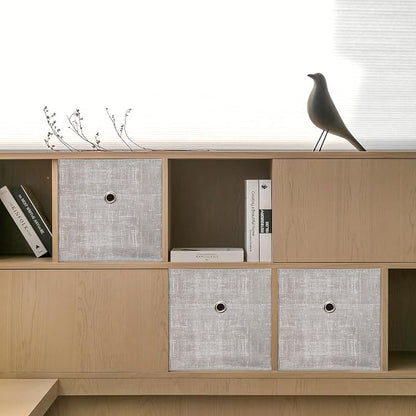Foldable Storage Cubes Bins, 11 Inch Cloth Storage Cube Fabric Storage Box - Image 4