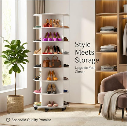 7-Tier Rotating Shoe Organizer - Image 2