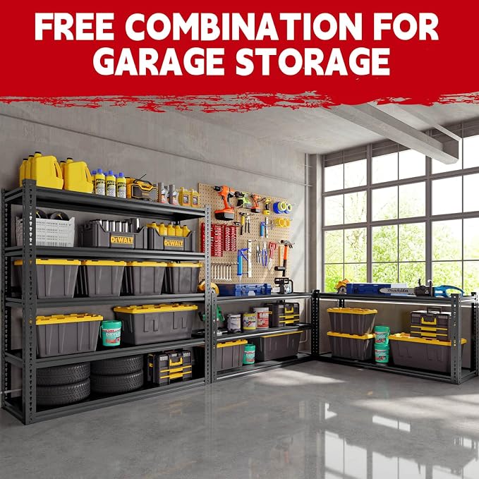 Heavy Duty Garage Shelving Unit 3000LBS, Adjustable 5-Tier Storage Rack - Image 9