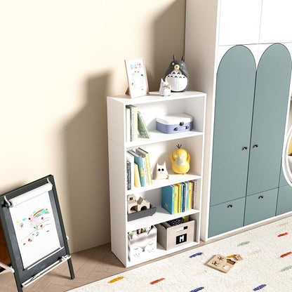 Wooden 4 Tier Book Shelf，4 Cube Storage Organizer, 44 Inch Versatile Cubes - Image 5