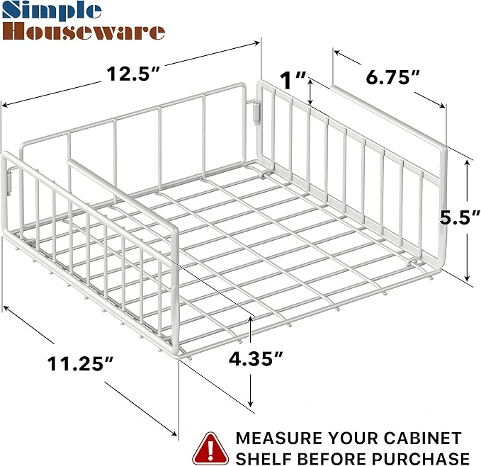 Simple Houseware Under Shelf Basket - Image 2
