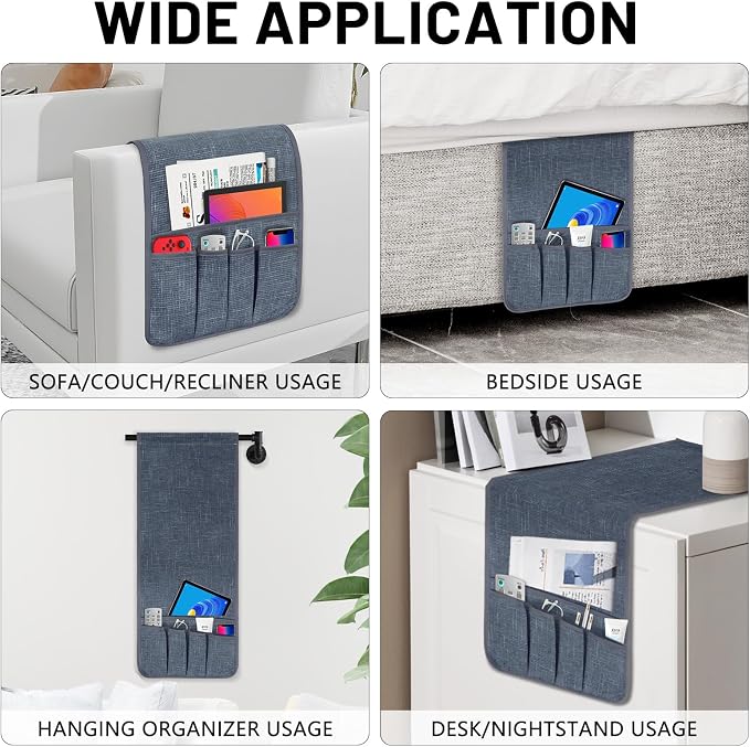 Couch Armrest Remote Control Holder, Couch Caddy Gifts - Image 3