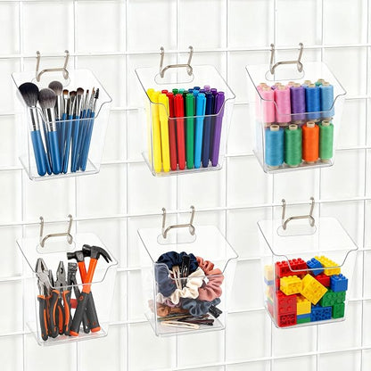 Klmnop 6 Pack Large Grid Wall Bins by Klmnop