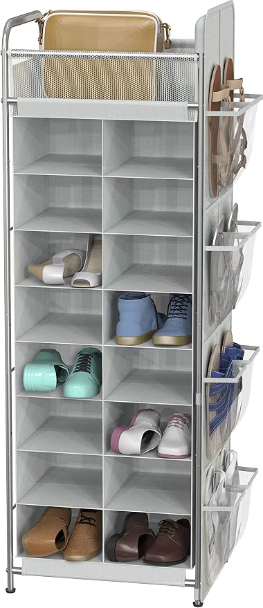 Simple Houseware 16 Cube Shoe Stand Tower Rack 8 Tier by SimpleHouseware