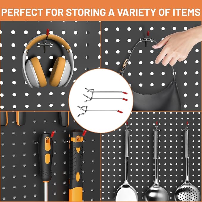 Ultrawall 120-Piece Pegboard Hooks Set, Peg Board Organizer Accessories - Image 6