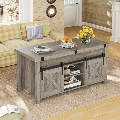 SEDETA Lift Top Coffee Table, 4 in 1 Multi-Function Convertible Coffee Tables - Image 7