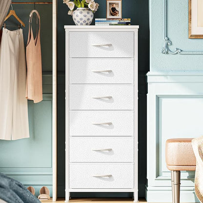 Huuger Tall Dresser for Bedroom, Stable 6 Drawer Dresser by Huuger
