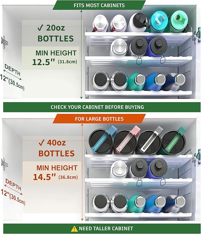YAN & HIN Expandable Water Bottle Organizer - Image 3