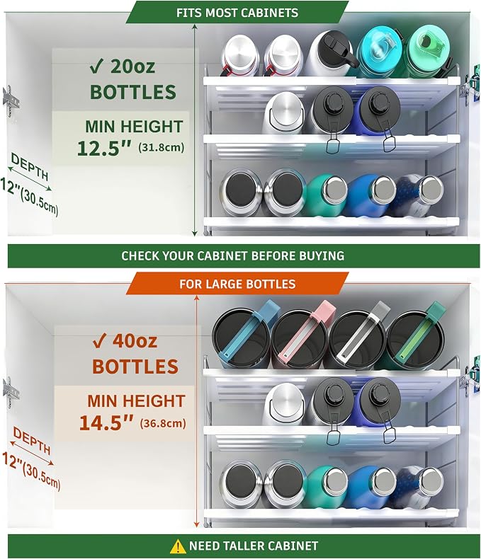 YAN & HIN Expandable Water Bottle Organizer - Image 5