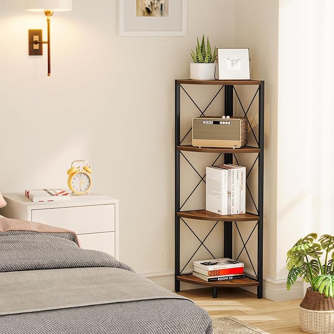 Snughome Rustic Corner Shelf Stand - Image 2