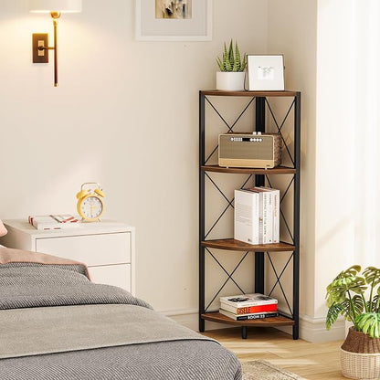 Snughome Rustic Corner Shelf Stand - Image 2