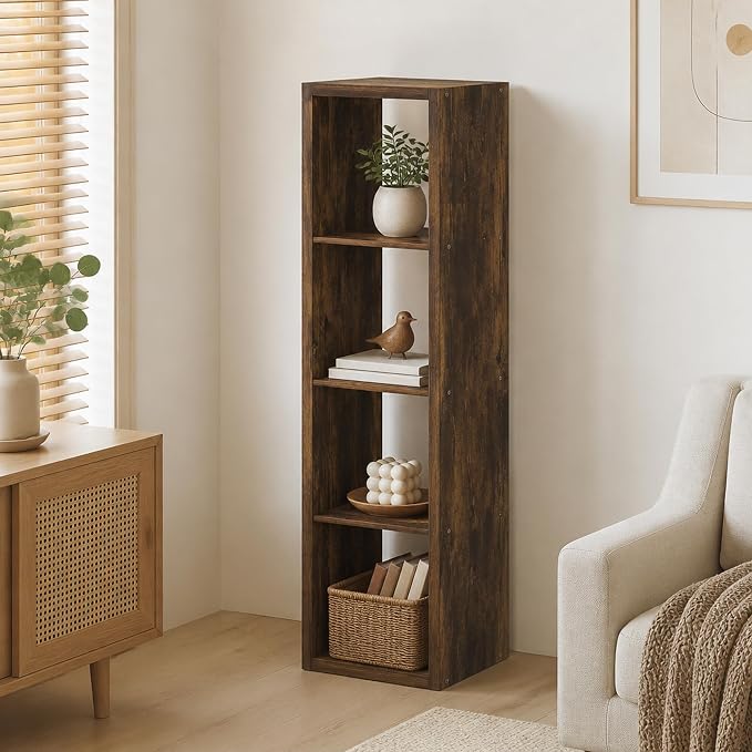 4-Cube Tall Cubicle Bookshelf, Cube Bookcase by Furevol