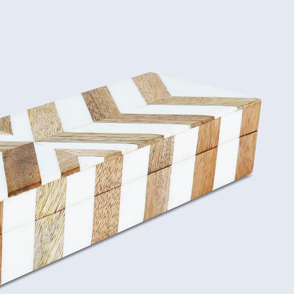 Handicrafts Home White Decorative Storage Box - Image 4