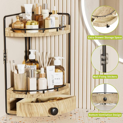 2-Tier Corner Bathroom Counter Organizer - Image 5