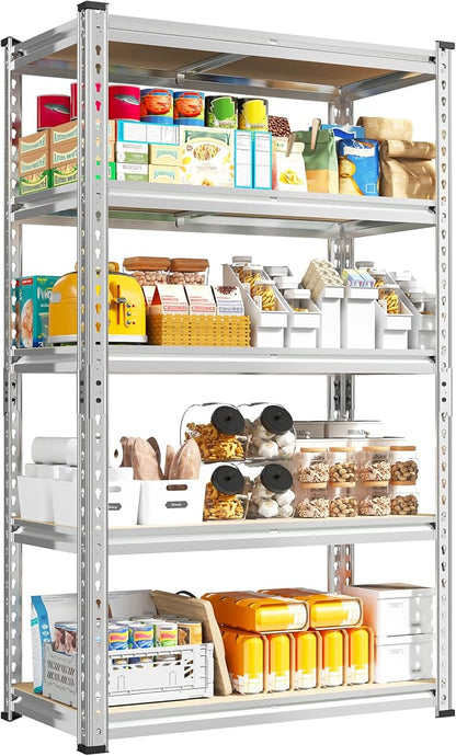 REIBII Storage Shelves, 5-Tier Adjustable Waterproof Storage Rack by REIBII