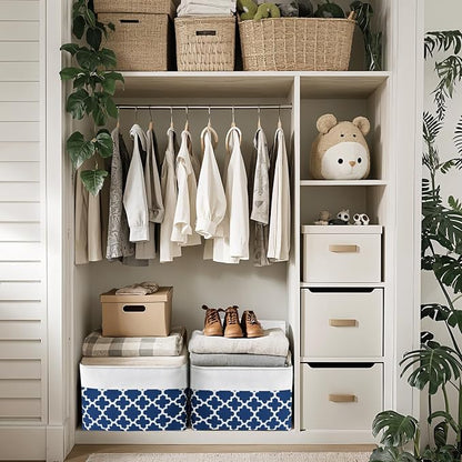 DECOMOMO Blue Storage Bins Fabric Storage Baskets - Image 5
