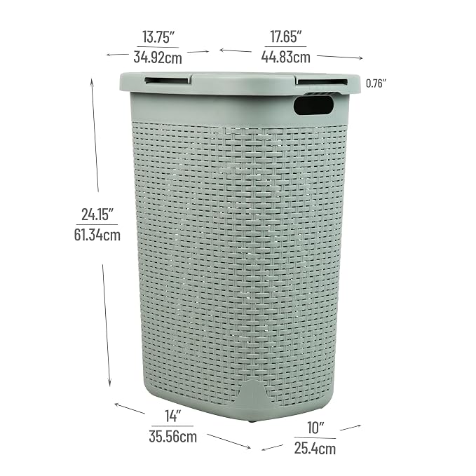 Mind Reader Slim Laundry Hamper - Image 3