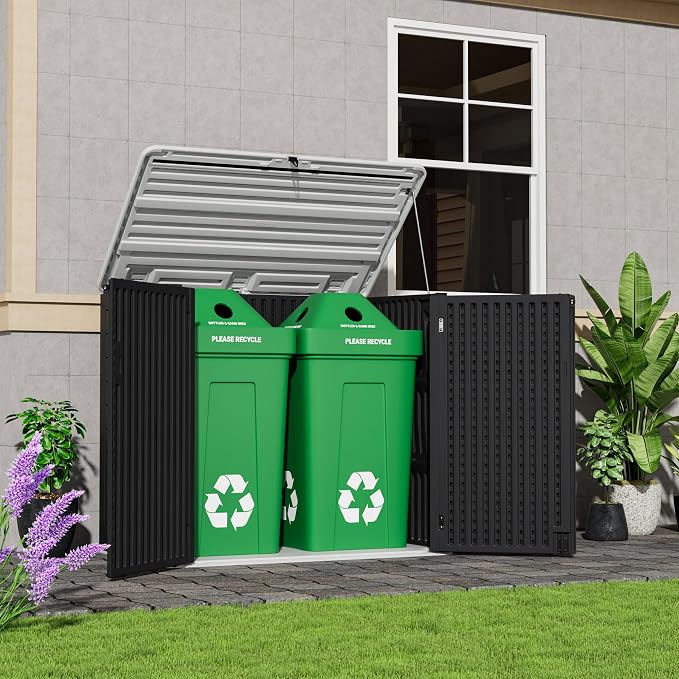 Resin Outdoor Storage Shed, 38 cu.ft Outdoor Storage Box Waterproof - Image 6